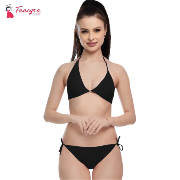 Fancyra Bikini Bra panty Lingerie Set For Women Free Size Black Color - Image 4