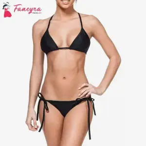 Fancyra Bikini Bra Panty Lingerie Set Free Size Black Color