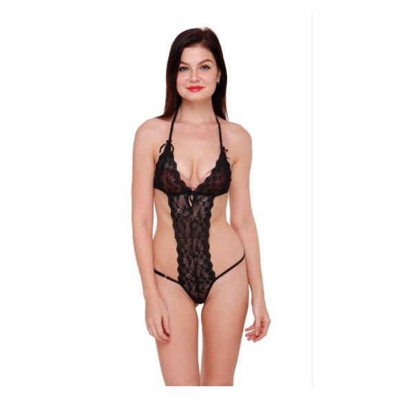 Fancyra Black Bodysuit Lingerie For Women- Free Size - Image 5
