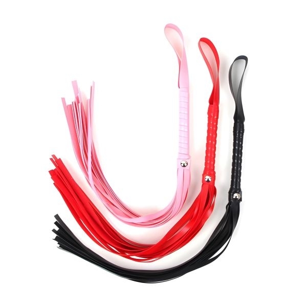 Fancyra Black Leather Flogger Whip MultiTail - Image 2