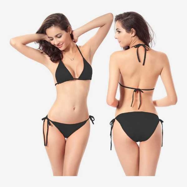 Fancyra Bra Panty Bikini Set For Women Free Size Black Color - Image 4