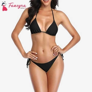 Fancyra Bra Panty Set For Women Free Size Black Color
