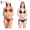 Fancyra Combo Bra Panty Bikini 2 Set Purple And Black Color