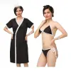 Fancyra Combo Lingerie Set With Robe And Bikini Bra Panty