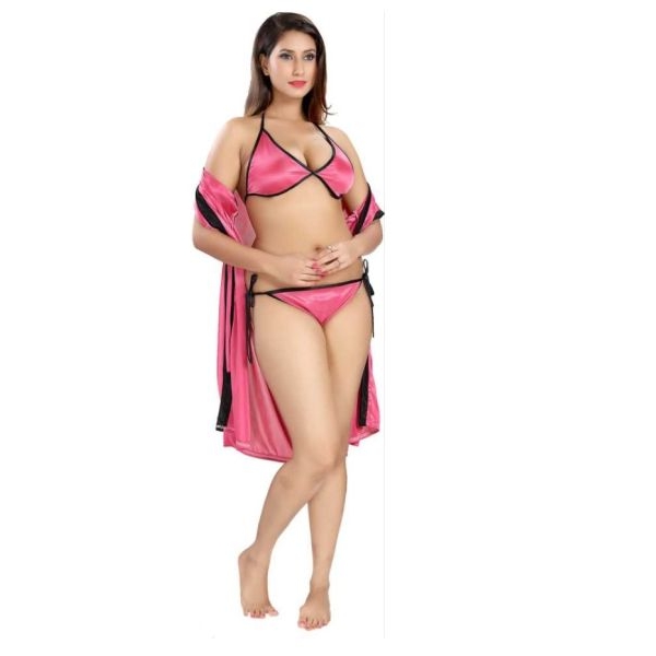 Fancyra Combo Lingerie Set With Robe And Bikini Bra Panty - Fashion Bra For Women Panties For Women Women'S Innerwear - Image 2