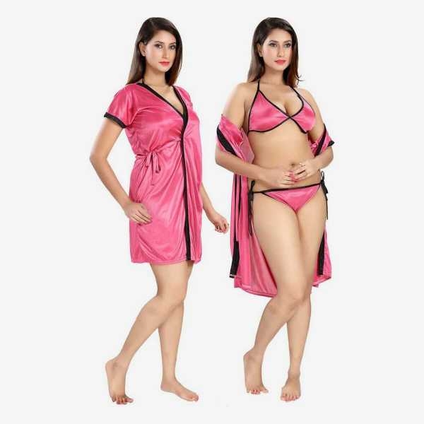 Fancyra Combo Lingerie Set With Robe And Bikini Bra Panty - Fashion Bra For Women Panties For Women Women'S Innerwear - Image 4