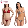 Fancyra Combo Non Padded Panty And Bra 2 Set Tiger Print And Maroon Color