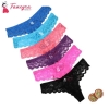 Fancyra Combo Set Of 6 Women Thinnest Fabric Bow Lace Cheeky Thongs Panty Underwear Set Free Size Multicolor