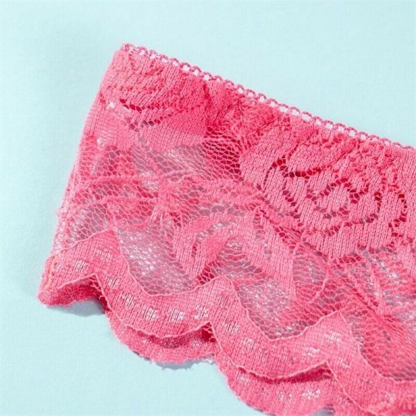 Fancyra Combo Set Of 6 Women Thinnest Fabric Bow Lace Cheeky Thongs Panty Underwear Set Free Size Multicolor - Image 5