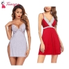 Fancyra Combo Set Of Cotton Women Lingerie Lace Chemise Nightgown Lace Sling Dress