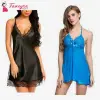 Fancyra Combo Set Of Stylish Babydoll Lingerie With G String Panty Free Size Black And Blue Color