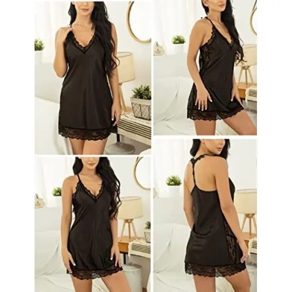 Fancyra Combo Set Of Stylish Babydoll Lingerie With G String Panty Free Size Black Color - Image 4