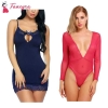 Fancyra Combo Set Of Stylish Babydoll Lingerie With G String Panty Free Size Blue And Pink Color