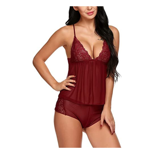 Fancyra Combo Women NightgownLingerie Nightwear With Panty Free Size - Image 3