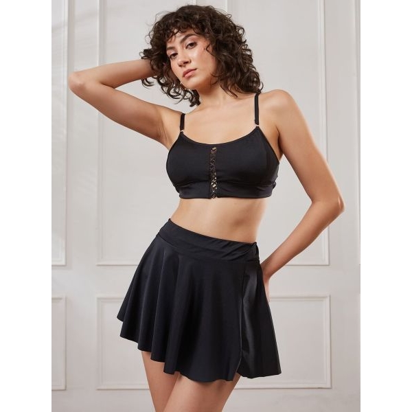 Fancyra Elegant Hot Bralette Top & Mini Skirt Lingerie Set For Women - Image 3