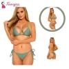 Fancyra Elegant Lace Babydoll Lingerie Bikini Set for Women | Free Size Green Color