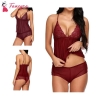 Fancyra Elegant Lace Babydoll Nightwear Set with Panty