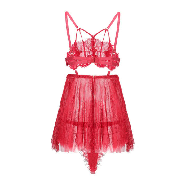 Floral Embroidery Babydoll Nightwear for Women