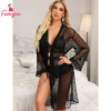 Fancyra Elegant Lace Sleepwear Set with Kimono Robe