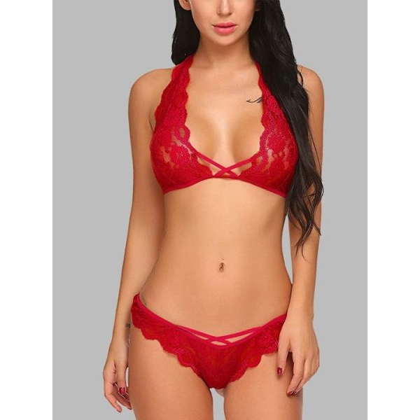 Fancyra Elegant Non Padded Lace Bra Panty Lingerie Set - Image 2