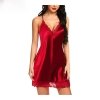 Fancyra Elegant Satin Lace Chemise Lingerie with Lace Trim - Sleepwear Nightgown