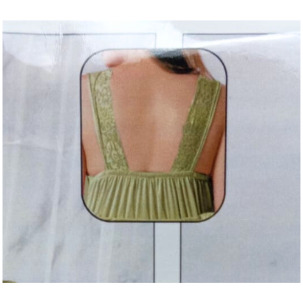 Fancyra Green Satin 3 Piece Combo Nightwear for Women - Long Outer Robe Nightgown & Pajama Set - Image 2