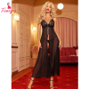 Fancyra High Split Lace Babydoll Lingerie Nightdress With G String Panty For Women