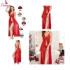 Fancyra Lingerie Lace Babydoll High Split Maxi Long Gown Nightwear For Women