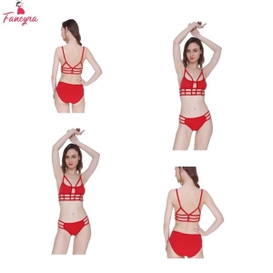 Fancyra Lingerie Set Red Bra Panty