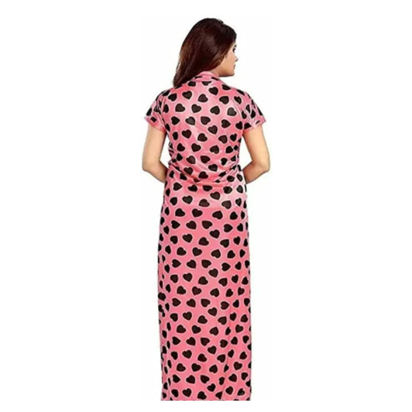 Fancyra Long Satin Nightdress Nightwear Sleepwear Nighty For Women Free Size - Image 3