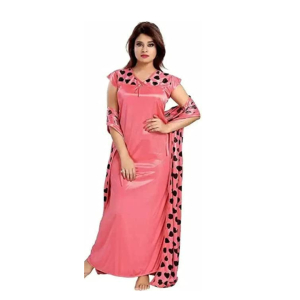 Fancyra Long Satin Nightdress Nightwear Sleepwear Nighty For Women Free Size