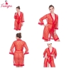 Fancyra Net Transparent Red Night Dress With Robe Free Size