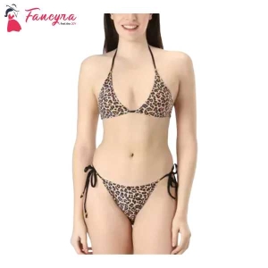 Fancyra New Leopard Print Polycotton Bikini Set Free Size for Women