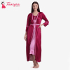 Fancyra Night dress Night Wear Two Piece Satin Silk Women Nighty with Outer Robe