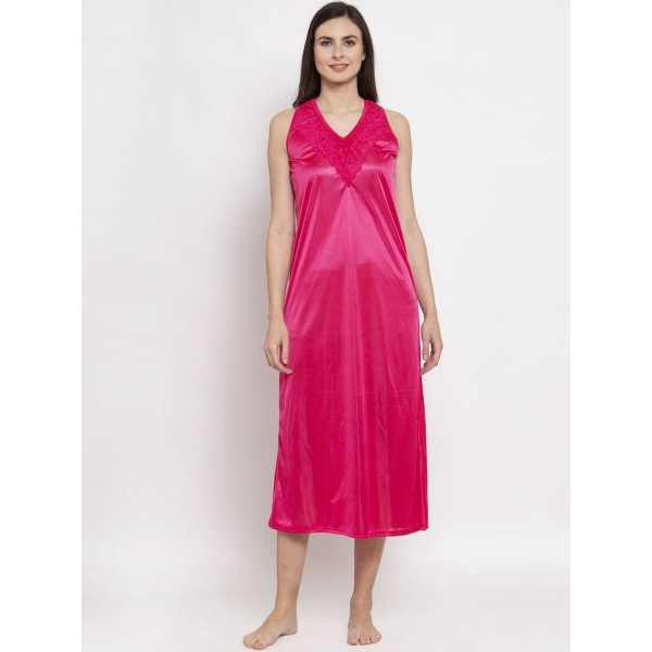 Fancyra Night dress Night Wear Two Piece Satin Silk Women Nighty with Robe - Image 4