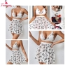 Fancyra Nightdress for Women Lace Babydoll Mesh Nightgown V Neck Teddy Open Back Lingerie