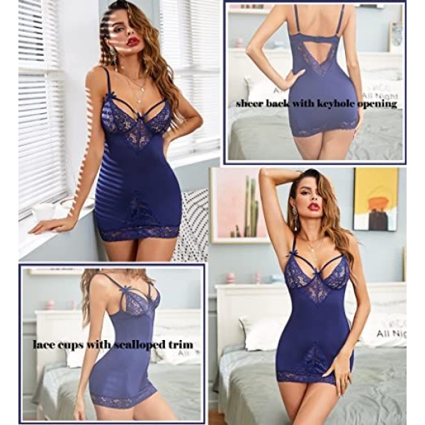 Fancyra Nightdress Lingerie Nightwear Babydoll With G String Panty Free Size - Image 4