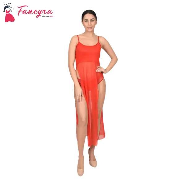 Fancyra Nightgown Lingerie Sheer Lace Chemise Mesh Sleepwear Maxi Babydoll Dress For Women Free Size - Image 2