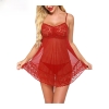 Fancyra Nightwear Babydoll Honeymoon Backless Lingerie Set For Women Red Color Free Size