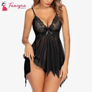 Fancyra Nightwear Babydoll Lingerie for Women Sleepwear Nightdress Free Size