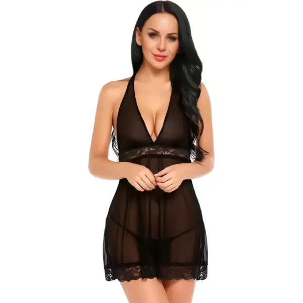 Fancyra Nightwear Babydoll Lingerie Nightdress With G String Panty Free Size - Image 3