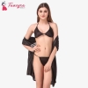 Fancyra Nightwear Lingerie Nightdress With Robe And Bikini Bra Panty Set Free Size