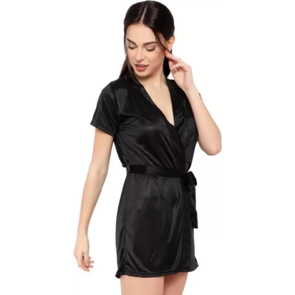 Fancyra Nightwear Nightdress Satin Robe Babydoll Nighty Dress Free Size - Image 4