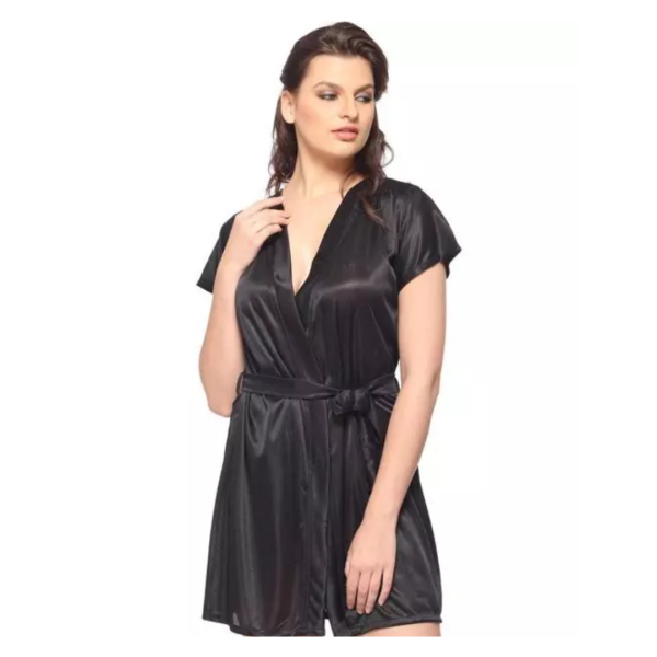 Fancyra Nightwear Nightdress Satin Robe Babydoll Nighty Dress Free Size - Image 4
