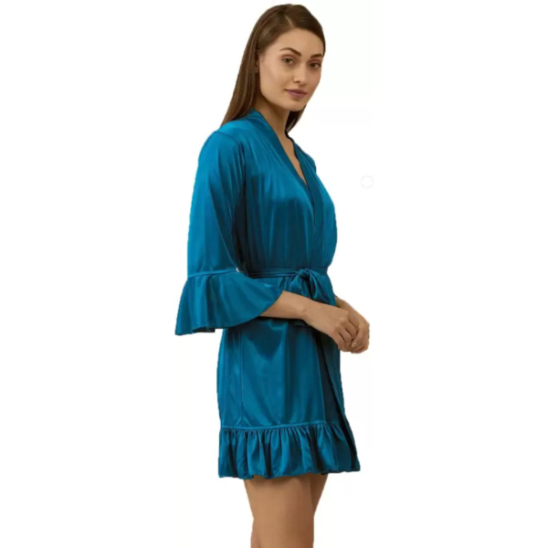 Fancyra Nightwear Robe Set Sleepwear Satin Nighty For Women Free Size - Image 2