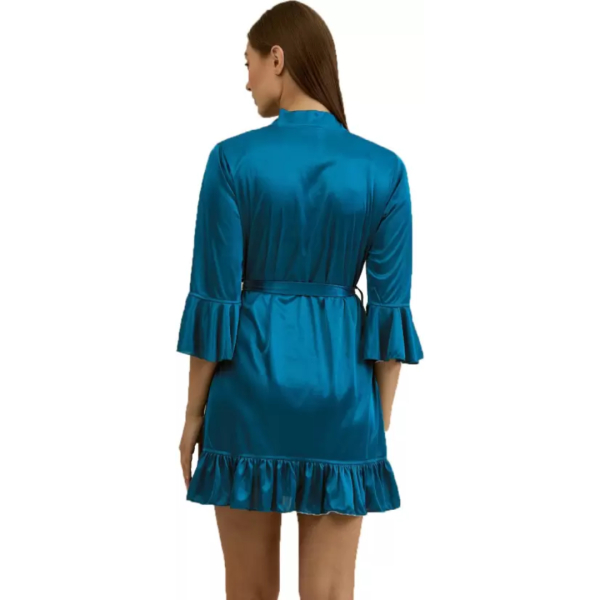 Fancyra Nightwear Robe Set Sleepwear Satin Nighty For Women Free Size - Image 3