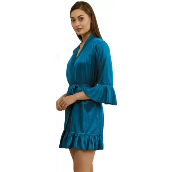 Fancyra Nightwear Robe Set Sleepwear Satin Nighty For Women Free Size - Image 4