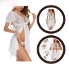 Fancyra Nightwear Women Nightgown Babydoll Lingerie With G-String Panty For Honeymoon/First Night/Anniversary Free Size White Color