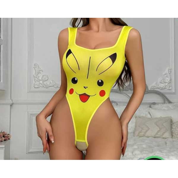 Fancyra One Piece Anime Printed Bodysuit Cosplay Lingerie For Women - Image 2