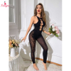 Fancyra One Piece Jumpsuit Style Fishnet Hollow Out Full Body Stocking Lingerie